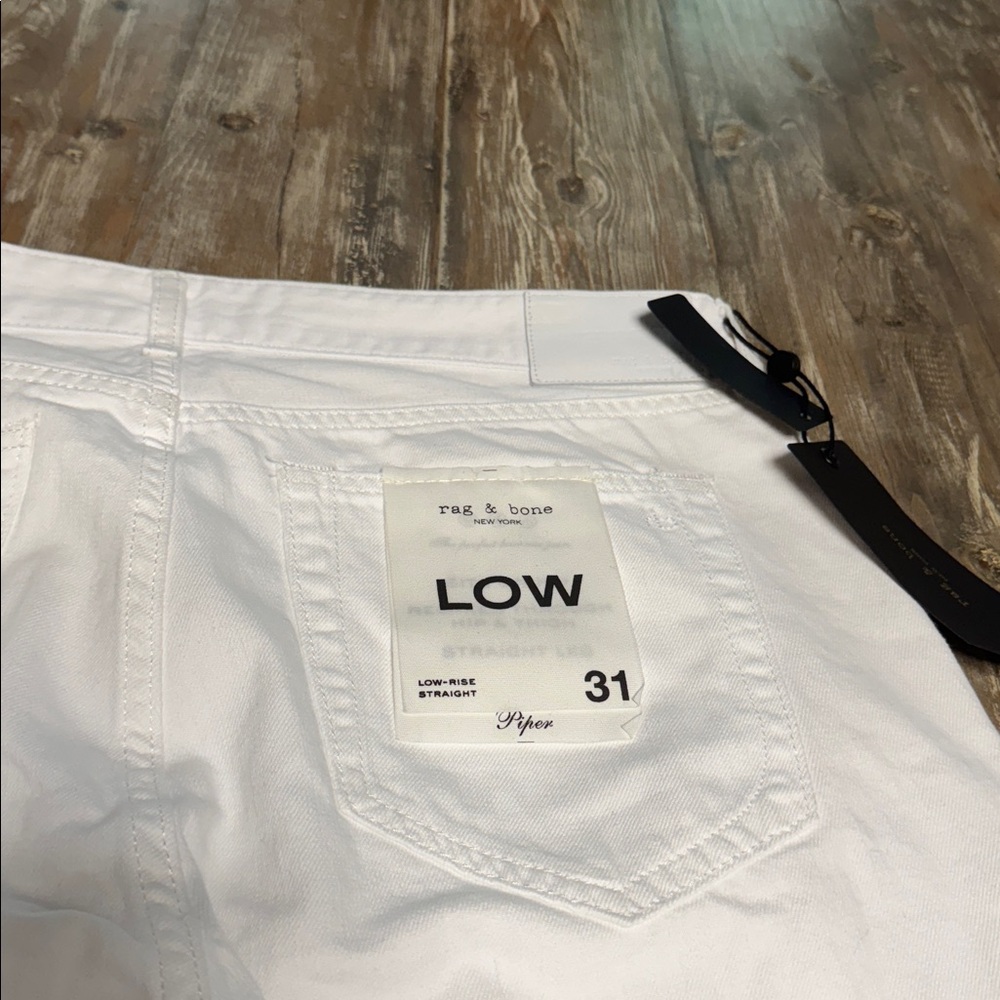 rag & bone Women's Crisp White Straight Leg Jeans - Picture 4 of 6